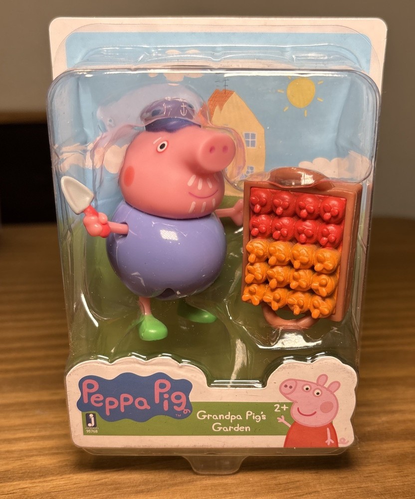 GRANDPA PIG’S GARDEN – Peppa Pig Jazwares – Grandpa Gardening – New in Pkg!
