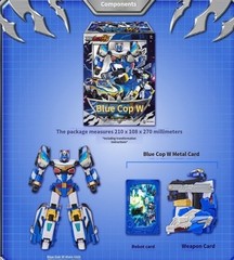 Metal Cardbot W Bluecop W Gran Blue Leon Blayons Transforming Robot – Genuine