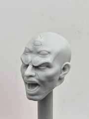3d Printed SPORE SNAKE COMMANDER SCIENTIST HEAD 6″ 1:12 Classified/Legends SCALE