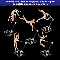 10 × Adjustable Action Figure Display Holder Base Doll Model Support Stand USA