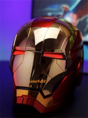 AUTOKING Iron Man MK5 1:1 Helmet Wearable Voice-control Golden Mask Cosplay US!!