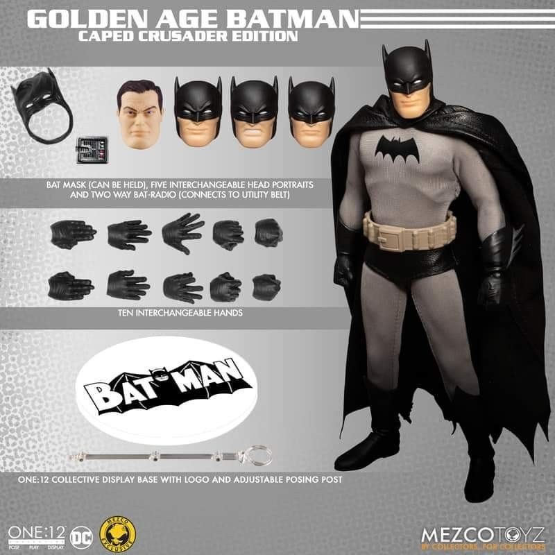 Mezco Toyz One:12 DC Comics Batman Golden Age Caped Crusader Edition Figure