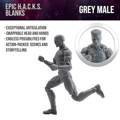 Highly Articulated 1:12 Scale Action Figure Blanks – Customizable with Stand, Sh