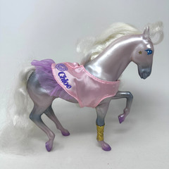 Kenner Fashion Fillies Chloe Horse Figure Silver Mare White Brushable Mane READ