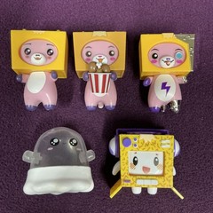 LankyBox Plastic Figure Lot Boxy Milky Ghosty Lankybot