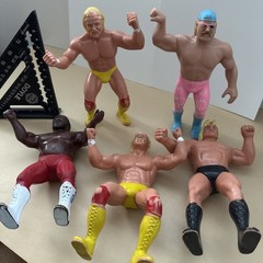 Lot 5 WWF WWE Vintage LJN Wrestling Figures – Hogan / JYD / Valentine / Ventura