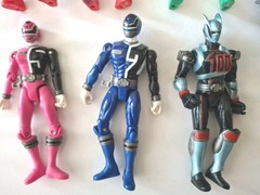 Power Rangers SPD Action Figures Lot Red Blue Green Pink Shadow (7 Figures)