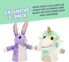 Unicorse & Bob Bilby Hand Puppet Plush Toys 8-9″ 2-Pack Soft Toddler Toys