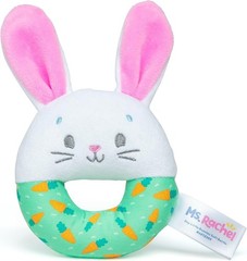 Hop Little Bunnies Sensory Rattle for Babies 3 and Up Tactile Stimulation