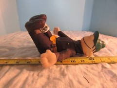 Beetle Bailey 6″ Sitting Brown Camo Soldier Plush plastic head