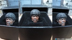 Custom painted head for Pulp Fiction’s “Jules” (Sam L Jackson) 1/12 kit bash