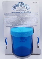 NOS Vintage Sippy Drinking Cup w/ Lid 8 oz Blue Unisex Spill Proof 6month & up