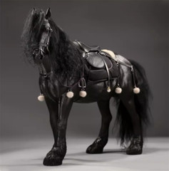Mrz 1/6 Shire Horse Model Simulation Animal Steed Ornament Toys NEW Gifts