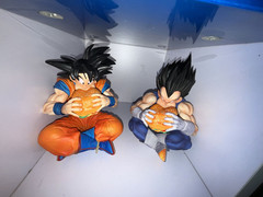 Dragon Ball Goku Vegeta Burger Figure GK Anime Statue Collectible Desk Decor