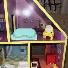 Peppa Pig Wooden Deluxe Playhouse Dollhouse 8 Rooms + 30 Accessories & Figures