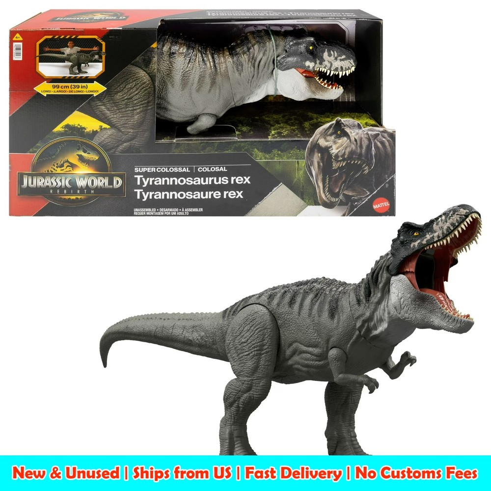 Jurassic World Rebirth Super Colossal Tyrannosaurus Rex T-Rex Action Figure