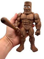 Tung Tung Muscle Sahur | Italian Brainrot 3D Printed Figurine | Meme Collectible