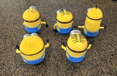 Thinkway Toys Despicable Me Minions Talking Figure DAVE BOB TIM STUART Lot Of 5