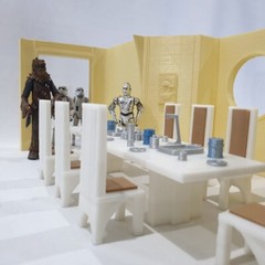 Bespin Cloud City Dining Room Diorama for 6 in Figures