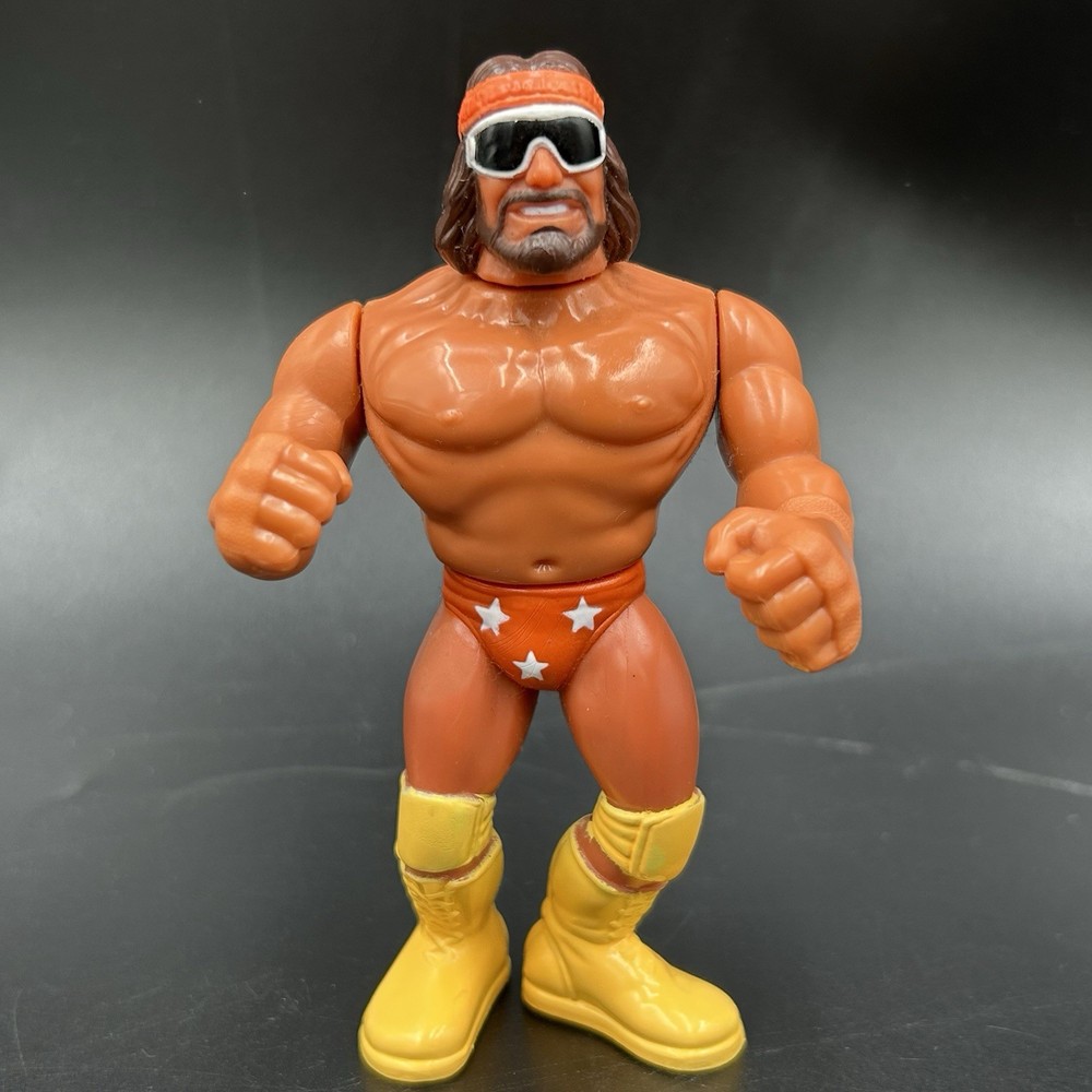 1990 Titan Sports Macho Man Randy Savage WWF Wrestling Figure Sunglasses 5in