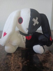 Goth Bunny Plush White/Black (25cm/9.84in) Christmas Gift