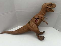 Vintage 1993 Jurassic Park Young T-Rex w/ Dino Damage Wound Piece JP06 Kenner