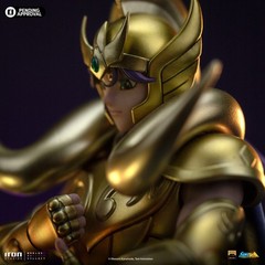 Saint Seiya Aries Mu Gold Fabric 1/10 Scale Statue Deluxe Iron Studios Sideshow