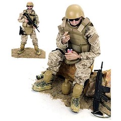 12″ Realistic Soldier Action Figure Model Set with Weapons & Accessories – Milit