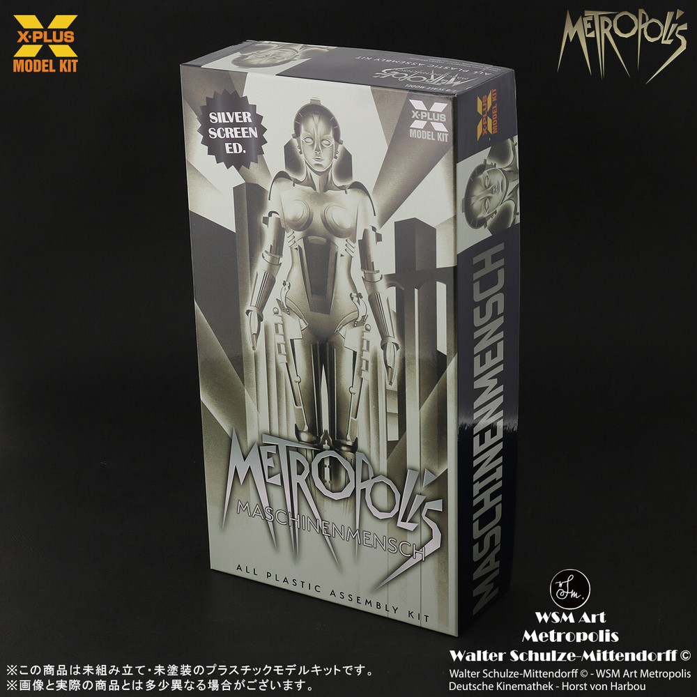 Metropolis Maschinenmensch Maria 1:8 Scale Model Kit Figure X-PLUS Silver Screen