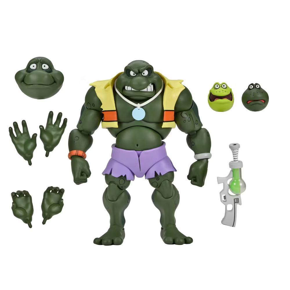 NECA TMNT Napoleon Bonafrog 7″ Action Figure Extra Heads Hands VHS-Inspired