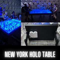 NEW YORK Holo Table With Blue LED Light, For 1:12 Scale Figures Holotable Custom
