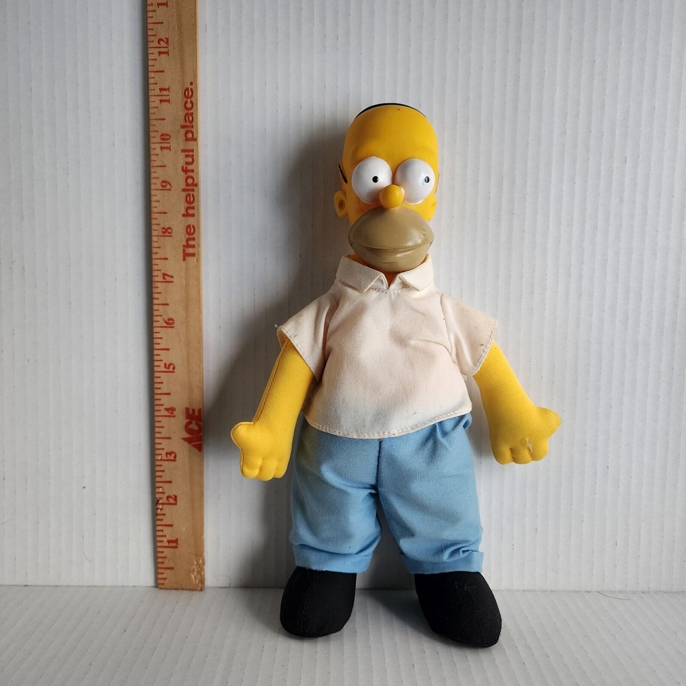 The Simpsons HOMER SIMPSON 10″ Plush DOLL Toy Vintage 1990 20th Century Fox