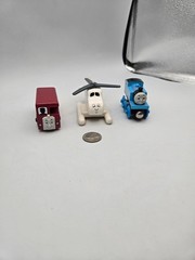 Thomas Friends Wooden Railway Train Tank Bertie Bus Harold Helicopter Lot x3 EUC