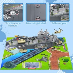 Aircraft Carrier Battle Ship Army Toys – Military Vehicles, Warplanes, Warshi…