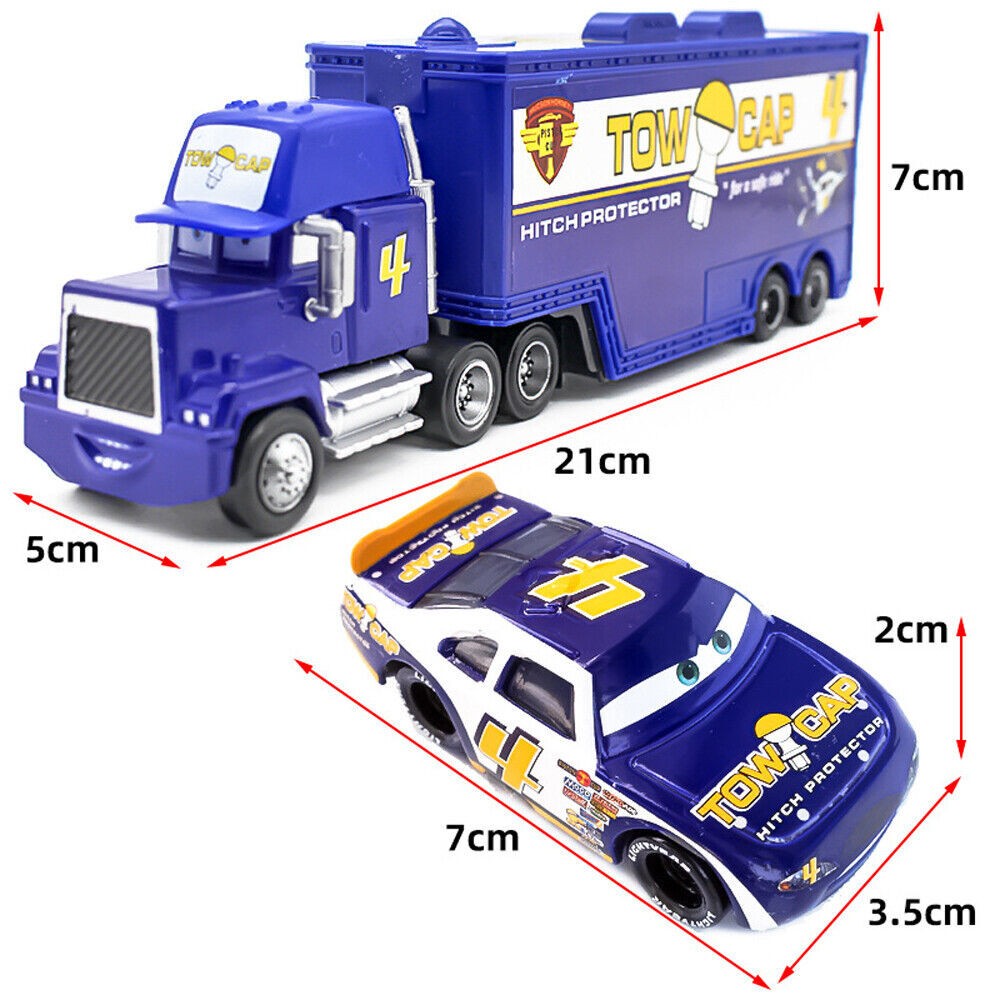 Disney Pixar Cars Lightning McQueen Mack Hauler Truck & Car Set Model Toys Gifts