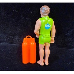 Vintage 1974 Fisher Price Adventure People Scuba Diver Figure with Orange Tank