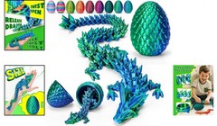 12″ Articulated Crystal Dragon Inside 4.53″ Dragon Egg – Unique Toy for Kids
