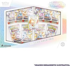 Pokemon Box Prismatic Evolutions Rainbow Eevee Collection 61 Card Brazilian Game