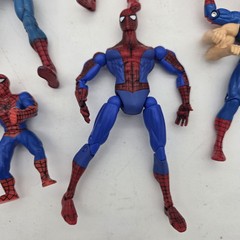 Spider-Man ’95, 02, 06 Lot Of 8 Hasbro Action Figures Plus Motorcycle VTG Spidey