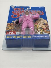 Mattel WWE Superstars Jesse “The Body” Ventura Blue Card Figure + Poster LJN
