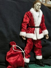 1/6 Scale Santa outfit Suit Hat And Bag. michael myers art the clown terrifier