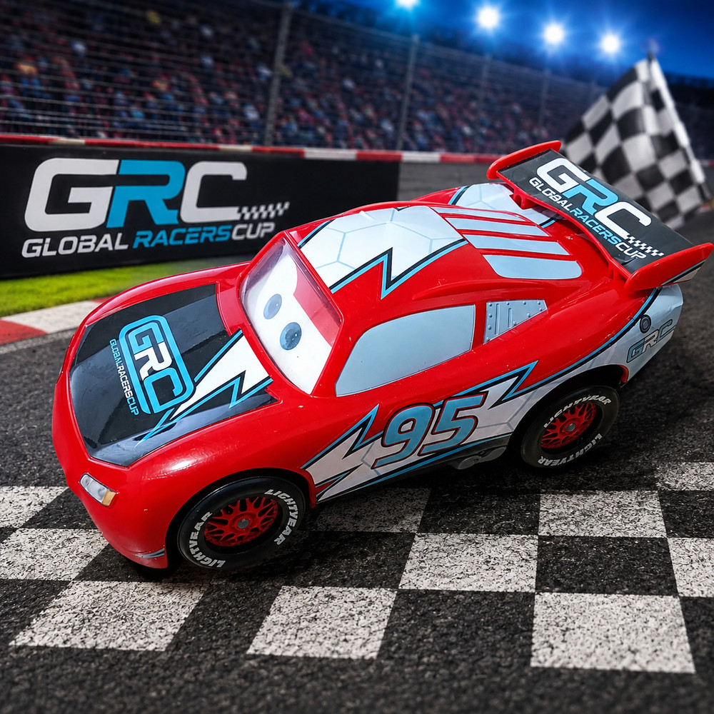 Disney Pixar Cars GRC Global Racers Cup Lightning McQueen Drift Race 23cm #95