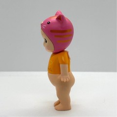New Kewpie/Angel Collectible Mini Figure, Lucky Pink Tabby Cat Costume, Open Box