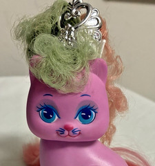 Vintage Little Pretty Kitty Heaven Heart – Mattel Pink Cat w/ Crown – Rare