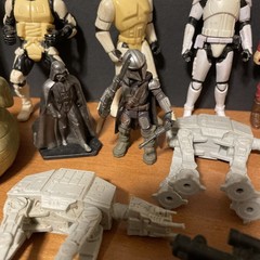 VTG Star Wars Lot Figures & Misc Star Wars Weapons Metal Plastic PVC Rubber GUC