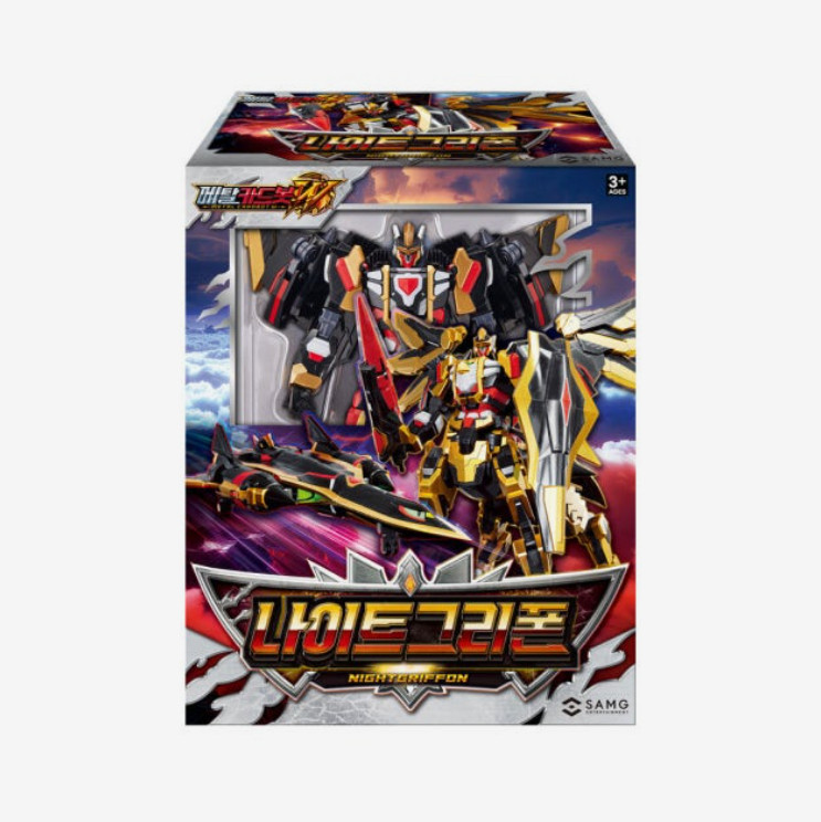Metal Cardbot W Night Griffon Transformer Robot Jet Aircraft Korean Toy 2025