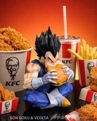 Dragon Ball Goku Vegeta Burger Figure GK Anime Statue Collectible Desk Decor