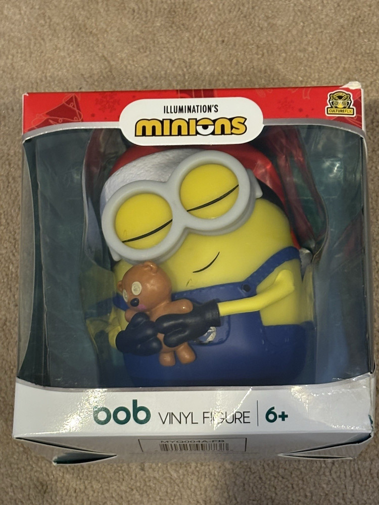 ILLUMINATION’S MINIONS CHRISTMAS Vinyl Figure 4″ Collectible BY Culturefly, BOB