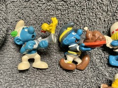 Vintage and Other Holiday Smurf Figures lot of 10 Various