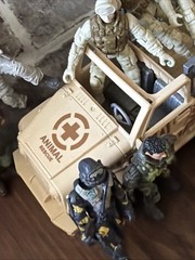 Military Action Figure Lot Of 13 3.75” Soldiers The Corps Chap Mei W/jeep Lot